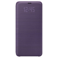 三星 (SAMSUNG) S9+原装手机壳保护壳 S9+Plus LED智能显示保护套翻盖休眠全包防摔手机套皮套 紫色