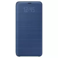 三星 (SAMSUNG) S9原装手机壳保护壳 S9 Led智能显示保护套翻盖休眠全包防摔手机套皮套 蓝色