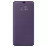 三星 (SAMSUNG) S9原装手机壳保护壳 S9 Led智能显示保护套翻盖休眠全包防摔手机套皮套 紫色