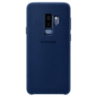 三星(SAMSUNG)G9650/S9+原装手机壳保护壳 S9Plus欧缔兰绒布手机套全包防摔防滑后壳保护套 蓝色