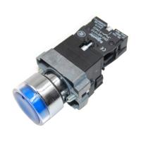 施耐德电气XB2B按钮XB2BW36B1C蓝色LED型-(单个装)平头按钮金属