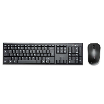 联想(lenovo)EC-200原装键鼠套装 thinkpad电脑无线轻薄 家用办公商务鼠标键盘(黑)
