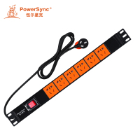 包尔星克 MPDU16EN0018 包尔星克 PDU 6口 电源插座(新)1.8米 黑橙色