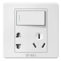 公牛(BULL) G07E334 开关插座 G07系列 一开双控五孔带开关插座 单开86型面板 白色 暗装