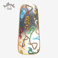 意大利SELETTI厕纸系列金框镜子全身镜-蛇