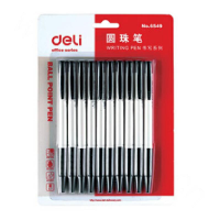 得力 Deli 6549 蓝 6549圆珠笔0.7mm 蓝 10支/件(包装数量 1件)