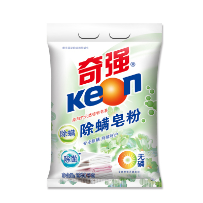 奇强 keon 除螨皂粉1.058kg*4袋 无磷除菌洗衣粉天然皂粉