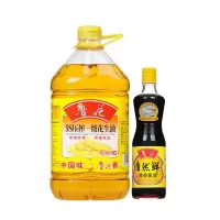 鲁花 食用油 5S压榨一级花生油5L(带酱油)