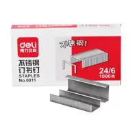 得力(deli)订书钉订书针1000枚/盒办公用品10盒装 0011