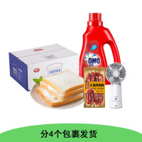 分4个包裹发货 套餐(REMAX摇头风扇(颜色随机)+金字火腿肉香肠260g+奥妙洗衣液+乳酸菌面包1kg)CDC