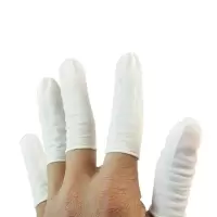 谋福 8796 防静电手指套 防滑手指套 点钞手指套 工作橡胶手指套 （ 白色无粉指套 约1000只/袋）