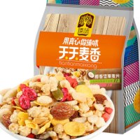 臻味天天麦香果蔬混合即食燕麦片早餐冲饮谷物代餐336g紫薯坚果麦片(28g*12小袋)[整箱16袋装]