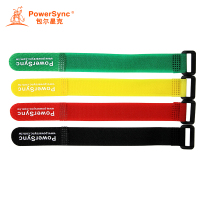 包尔星克(PowerSync)带塑料扣魔术贴扎线/固定绳电源网线整理带ACLTMGLCR5 绿色10条装 2*20cm