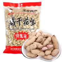 金府王 坚果炒货 零食 天府特产 带壳咸干花生800g