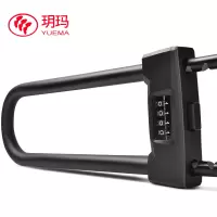 玥玛 玻璃门密码锁抗剪U形锁双开玻璃门锁WMMBL901