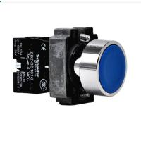 施耐德电气 XB2B按钮XB2BA61C蓝色金属平头按钮(单个装)-(个)