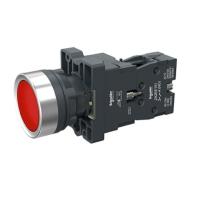 施耐德电气XA2按钮XA2EW34M1 LED型(单个装)-(个)平头按钮红色 塑料