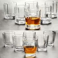 透明四角玻璃杯 12个/组