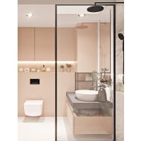 万宝(wanbao) 推拉门钛镁铝合金隔断移门黑色窄边框 1000MM*2200MM