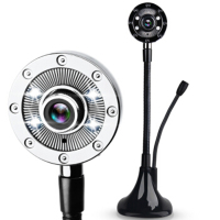 酷客蓝色妖姬T888摄像头 带麦克风 笔记本台式机通用 usb外接摄像头 单个装