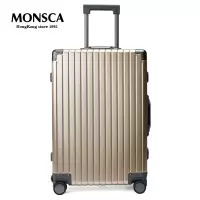 摩斯卡MONSCA拉杆箱20寸登机箱PC隐藏式铝框22/24/26寸万向轮旅行箱出国行李箱