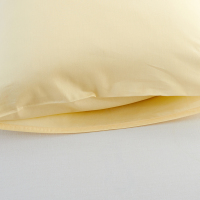 军友疆花(50*70)床上用品全棉枕套淡黄色