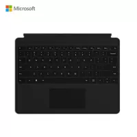 微软 Surface Pro X 键盘盖 典雅黑 | 原装 全尺寸键盘 大尺寸触控板 Surface Pro X专用