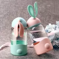 拓牌 兔耳朵卡通玻璃水杯 100个/件起购