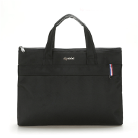 斯莫尔手提文件袋公文包时尚布料双拉链黑色会议袋资料包SL-1712