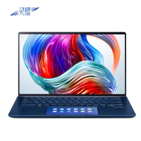 华硕(ASUS)U4600FL 14英寸双屏轻薄笔记本电脑(i7-10510 8GB 512G MX250-2G独 蓝)