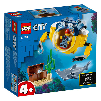 LEGO乐高城市系列迷你海洋潜艇60263 男孩女孩4岁+生日礼物 玩具积木