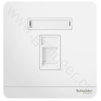 施耐德 Schneider Electric 绎尚系列 单联带保护门电话插座， 镜瓷白 E8331RJS4_WE_C1