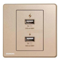 西门子 SIEMENS 睿致USB插座5UH81871NC04 睿致玫瑰金双USB 智能充电插座(包装数量 1个)