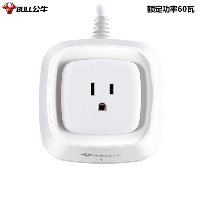 公牛(BULL) GN-P1W 1.8米美标电器变压器插座220V/110V互转额定功率60W内适用美国日本