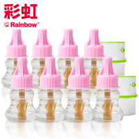 彩虹(RAINBOW)乖乖电蚊香液套装(灭蚊液) 8瓶液 2个电蚊香器(无味240夜) 驱蚊液驱蚊器电热蚊香液