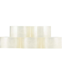 得力(deli)胶带透明封箱宽强力打包胶带封箱器打包器 60mm*100m 33195 5卷装办公文具