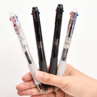 得力 S313-四色圆珠笔 0.7mm (混) 混色办公文具