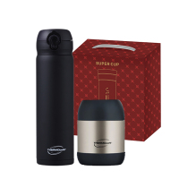 膳魔师 品红系列 保温杯 焖烧罐套装CSYTG-830 黑色