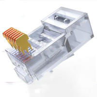 六类水晶头 CAT6千兆网线网络连接头20个/袋 电脑非屏蔽RJ45 8P8C镀金宽带接头 RC-8020