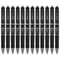 得力S10 中性笔 0.5mm弹簧头 按动中性笔 签字笔 碳素笔 学生办公用品