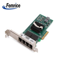 Femrice Intel英特尔 I350AM4-T4服务器千兆四电口网卡 PCI-E X4有线网卡 标准