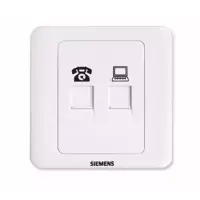 西门子 SIEMENS 5TG0125-1CC1 远景雅白二位电话电脑插座5TG0 125-1CC1