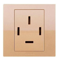 西门子 SIEMENS 悦动三相四线面板插座5UB80553NC03悦动香槟金一位25A三相四线插座