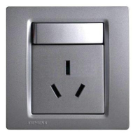 西门子 SIEMENS 5UB0736-2NC2 面板插座5UB07362NC2金属银一位带单控开关16A三极插座