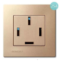 西门子 SIEMENS 面板插座5UB08703NC3灵致香槟金CHAMPAGNE一位三相四线插座(包装数量 1个)