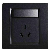 西门子 SIEMENS 5UB0733-3NC3 面板插座5UB07333NC3金属黑一位带单控开关10A三极插座