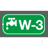 京苏 BS-ESA033 能源识别点挂牌-水能 W3,38*76mm,1mm铝板,2个/包(包装数量 2个)