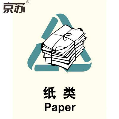 京苏 BS1152 环保可回收标识、纸类 ABS工程塑料 250*315 单个装(包装数量 1个)