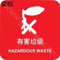 京苏 BSS1938 垃圾分类标识-有害垃圾 ，150×200 工程塑料(包装数量 1个)