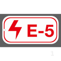 京苏 BS-ESA010 能源识别点挂牌-电能 E5，38*76mm，1mm铝板，2个/包(包装数量 2个)